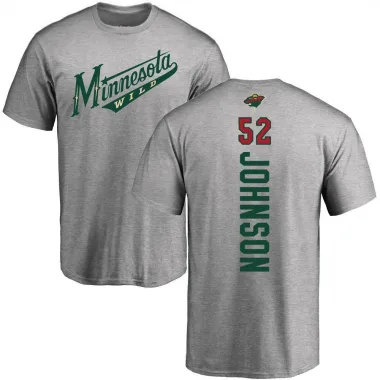 Ash Youth Reese Johnson Minnesota Wild Backer T-Shirt -