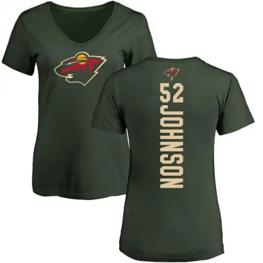 Green Women's Reese Johnson Minnesota Wild Backer T-Shirt -